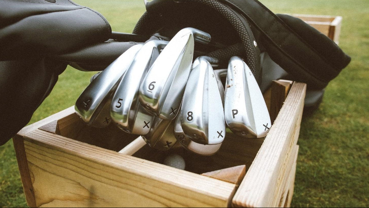 The Caley 01 iron set on links turf